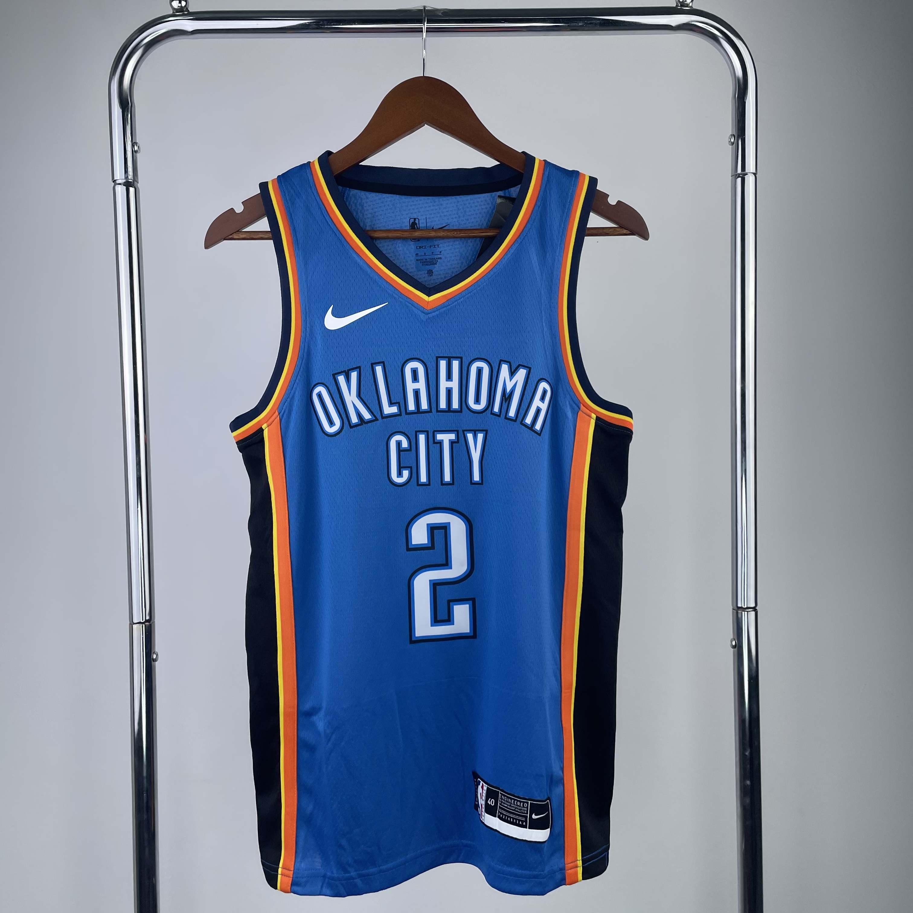 Men Oklahoma City Thunder #2 Shai Gilgeous-Alexander Blue Season Nike 2023 NBA Jersey->oklahoma city thunder->NBA Jersey